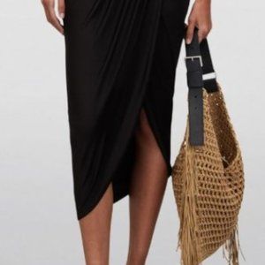 All Saints Aurelia Midi Drape Skirt